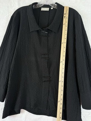 Habitat Clothes To Live In XL Jacket Black Artsy Art To Wear Avant Garde Womens