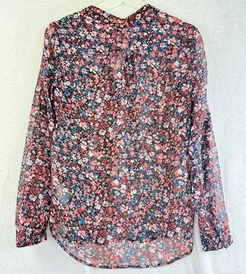 Kut From The Kloth Tops Small Long Sleeve Floral Sheer Button Up Womens