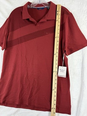 Ben Sherman Polo Shirt Medium Red Mens Pickleball Shirt Short Sleeves New NWT