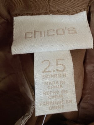 Chicos Skimmer Pants 2.5 US 14 Brown Soft Tencel Ultimate Fit Womens