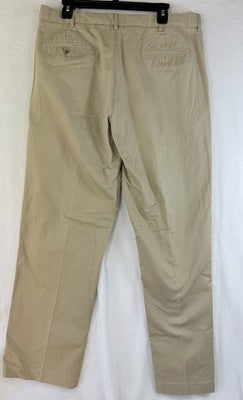 Lands End Traditional Fit Chinos Khaki 35 Pants Mens Tan Beige 100% Cotton
