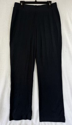 Coldwater Creek Endless Comfort Pants Black Medium Womens Pull On Straight Leg