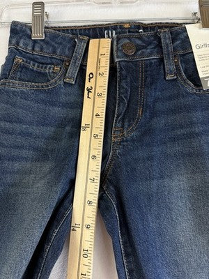 Gap Kids Girlfriend Jeans 7 Girls Dark Wash Blue New NWT