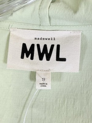 Madewell Jacket Small Women Hiking Crop Lightweight Light Green Hooded New NWT
