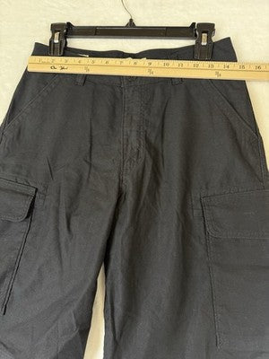 Levis Baggy Dad Cargo Shorts 26 Womens Black Grunge 90s Skater 11”