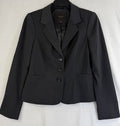 The Limited Blazer 6 Dark Gray Fitted Jacket 3 Button Womens