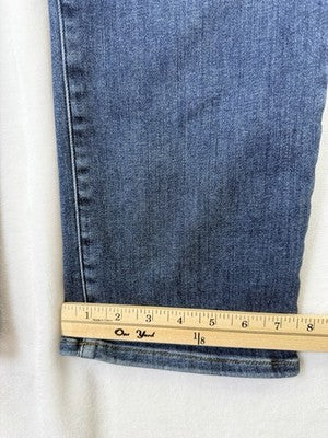 Frame Le High Straight Jeans 33 Denim Blue Womens