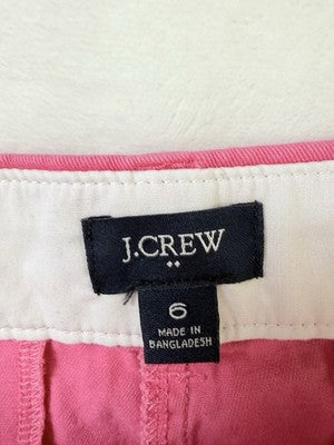 J Crew Classic Chino Shorts 6 Lot Pink Green 4” 5” Womens 100% Cotton