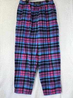 Vermont Flannel Company Pajama Pants Medium Womens Blue Purple Plaid Pockets