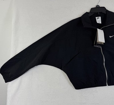 Nike Sportswear Jacket XL Womens Everything Wovens Black Full Zip Cropped NWT