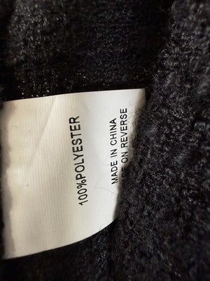 WDNY Cape Jacket XL Black Blazer Open Front Womens Saks Fifth Ave New NWT