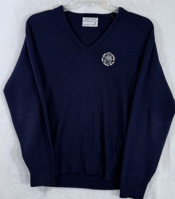 Vintage 80s Walt Disney World Sweater Epcot Center Embroidered Blue Made In USA