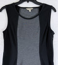 Banana Republic Dress 6 Black Gray Bodycon Sleeveless Knit Short Sleeve Womens