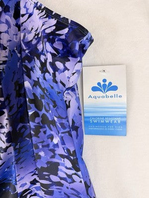 Swimsuits For All 26 Tankini Top Plus Size High Neck Purple Floral New NWT