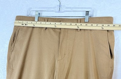 LL Bean Comfort Stretch Chino Pants 40x29  Mens Brown New *FlawRead