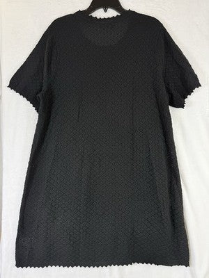 Gap Linen Blend Pointelle Dress XL Womens Black