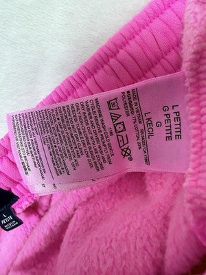 Gap Vintage Soft Sweat Shorts Large Petite Womens Pink Pull On Fleece 3” New NWT