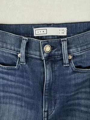 Ayr Jeans 27 27x26 The Riser Womens Blue Skinny High Rise