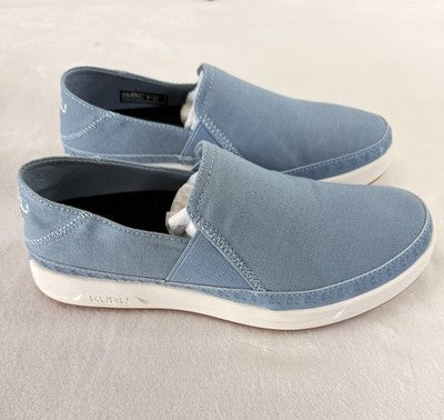 Kuru Womens Shoes 7.5 Roam Atla Slip On Canvas Blue New