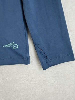Reel Life Womens Large Top Blue Jax Beach Fishing Long Sleeve UV Shirt