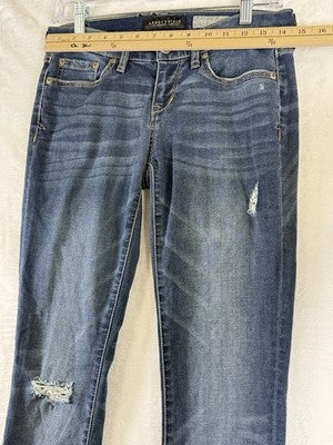 Aeropostale Skinny Jeans Women 0 Blue Denim Distressed