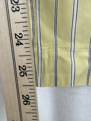 Gap Easy Wide Leg Pants Small Petite Womens Cotton Poplin Yellow Stripe New