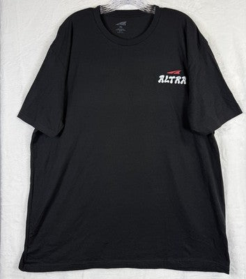 Altra Running T Shirt Mens 2XL Black Short Sleeve Stay Out There Crew Neck Tee