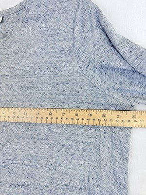 J Jill 1X Tunic Top Pure Jill Heather Blue Gray Knit Short Sleeve Womens Pima