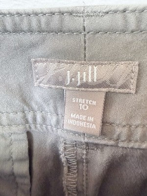 J Jill Shorts 10 Stretch Gray Chino Roll Cuff