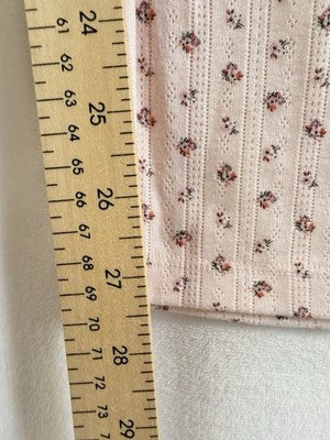 Gap Body Pajama Crop Pants Small Pointelle Pink Floral PJ Womens New