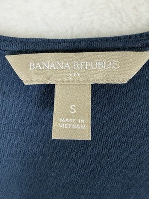 Banana Republic Dress Small Blue Womens Jersey Knit Blouson Long Sleeve Modal