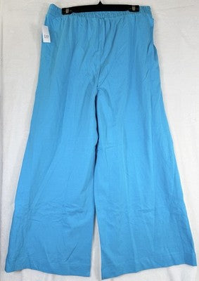 Gap Wide Leg Pants Large Womens Clothing Blue Pull On Heavyweight New NWT