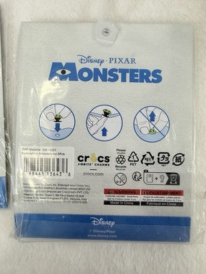 Monsters Inc Jibbitz Crocs Charms Boo Sully Mike Lot Of 9 - 2 Packs New