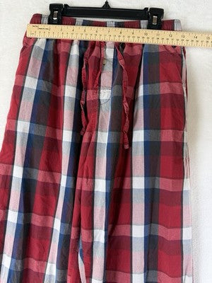 Polo Ralph Lauren Pajama Pants Men Small 100% Cotton Lightweight Red Blue Plaid