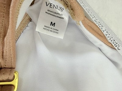 Venus Bikini Set Medium Halter Top 6 Bottom Metallic Tan Swimsuit Womens New NWT