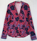 Lilly Pulitzer ChillyLilly Marlena Top Medium Shirt Button Up Long Sleeve Womens