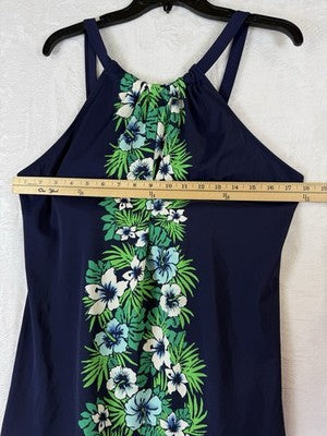 Denim Co Tankini Top 16 High Neck Navy Blue Swimwear Swim Swimsuit Womens
