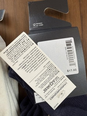 Gap Womens Socks Lot Medium Large No Show Ankle 6 Pairs Navy Blue White New