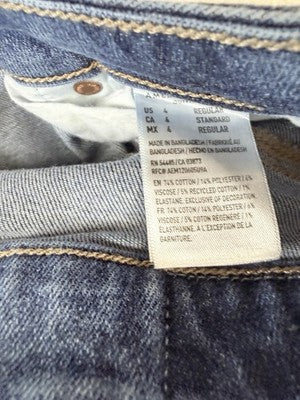 American Eagle Mom Jeans Size 4 Blue Denim High Waist