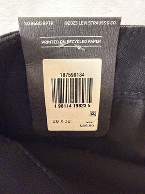 Levis 725 High Rise Bootcut 28 Jeans Womens Black 28x32 Levi’s New NWT