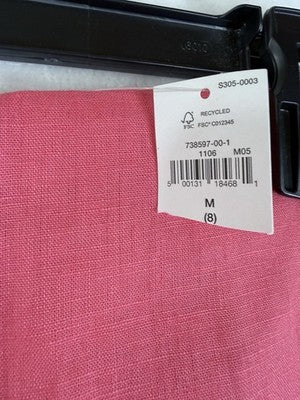Gap Kids Linen Skort Medium 8 Girls Scallop Melon Pink Skirt W/ Shorts New