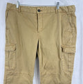 Joe Fresh Cargo Pants 16 Women Beige Tan Khaki Cotton Stretch