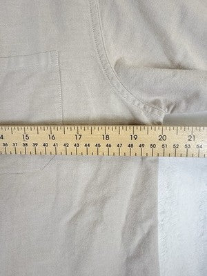 LL Bean Shirt Womens Small Oxford Button Down Ping Beige Long Sleeve 100% Cotton
