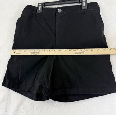 Old Navy OG Shorts Womens Medium Black 6.5” Elastic Back Flat Front