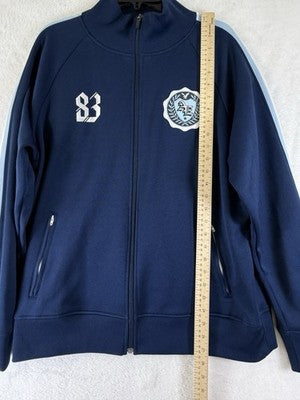 American Eagle Track Jacket Large Mens Blue Full Zip Embroidered 83