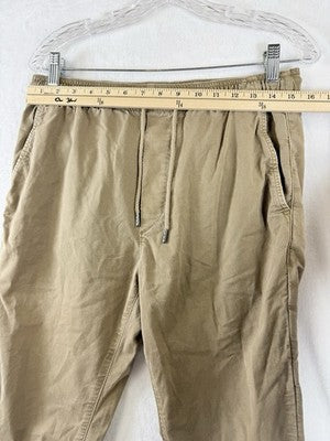 American Eagle Flex Khaki Joggers Pants Small Mens Beige Pull On