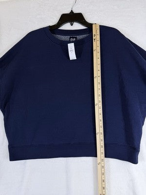 Gap Vintage Soft Wedge Crewneck Sweatshirt Medium Women Blue Long Sleeve Top New