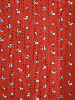 Gap Body Pajama Top Large Tall Women PJ Tank Cami Red Floral Pointelle New