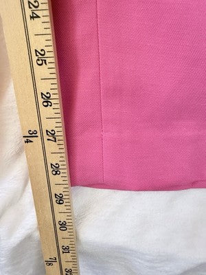 Talbots Greenwich Pants 14 Petite Geranium Pink Linen Blend Wide Leg 14P New NWT