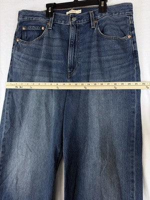 Levis Ribcage Wide Leg Jeans 33 Blue High Rise Jeans 33x34 Levi’s